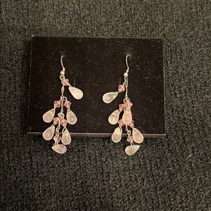 Elegant Pink Dangle Earrings
